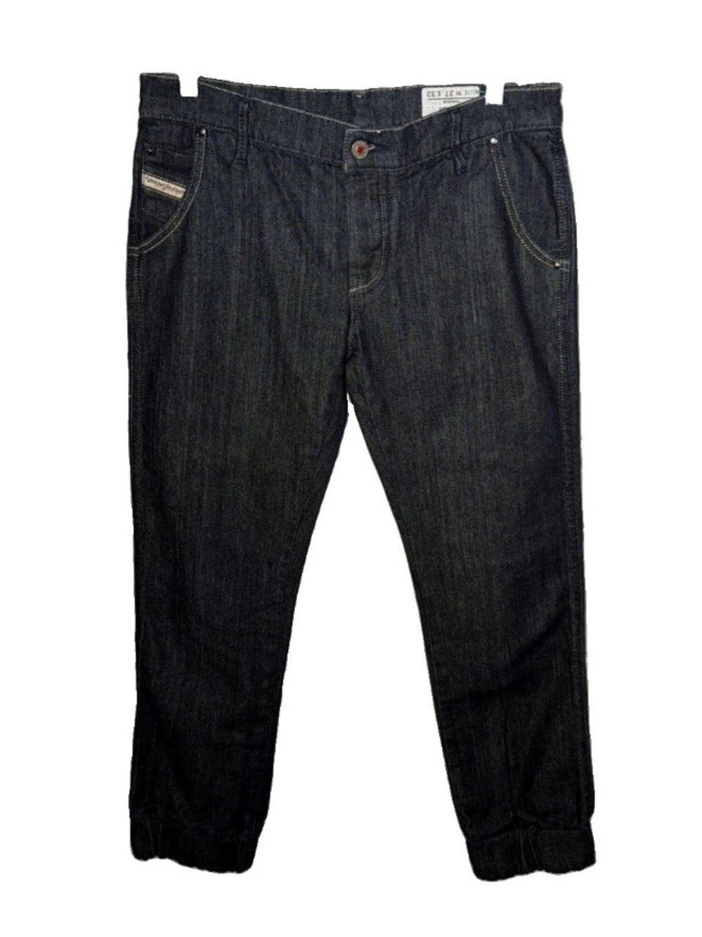 Diesel Jeans JOYZE Cuffed Stretch Denim Tapered Jogger Y2K Denim Womens 27 Italy